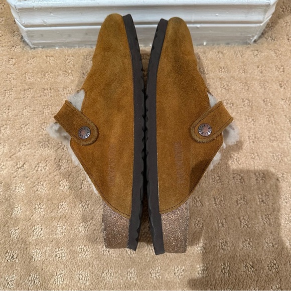 Birkenstock Boston suede clog in mink color with shearling lining - Picture 6 of 6